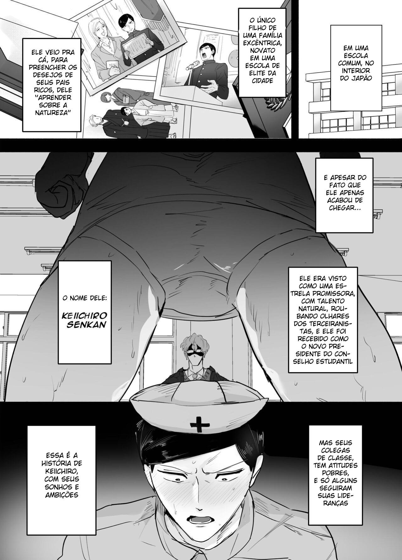 Keiichirou Se Veste de Cosplay de Enfermeira para um Professor Pervertido na Sala do Conselho Estudantil! - Página 3