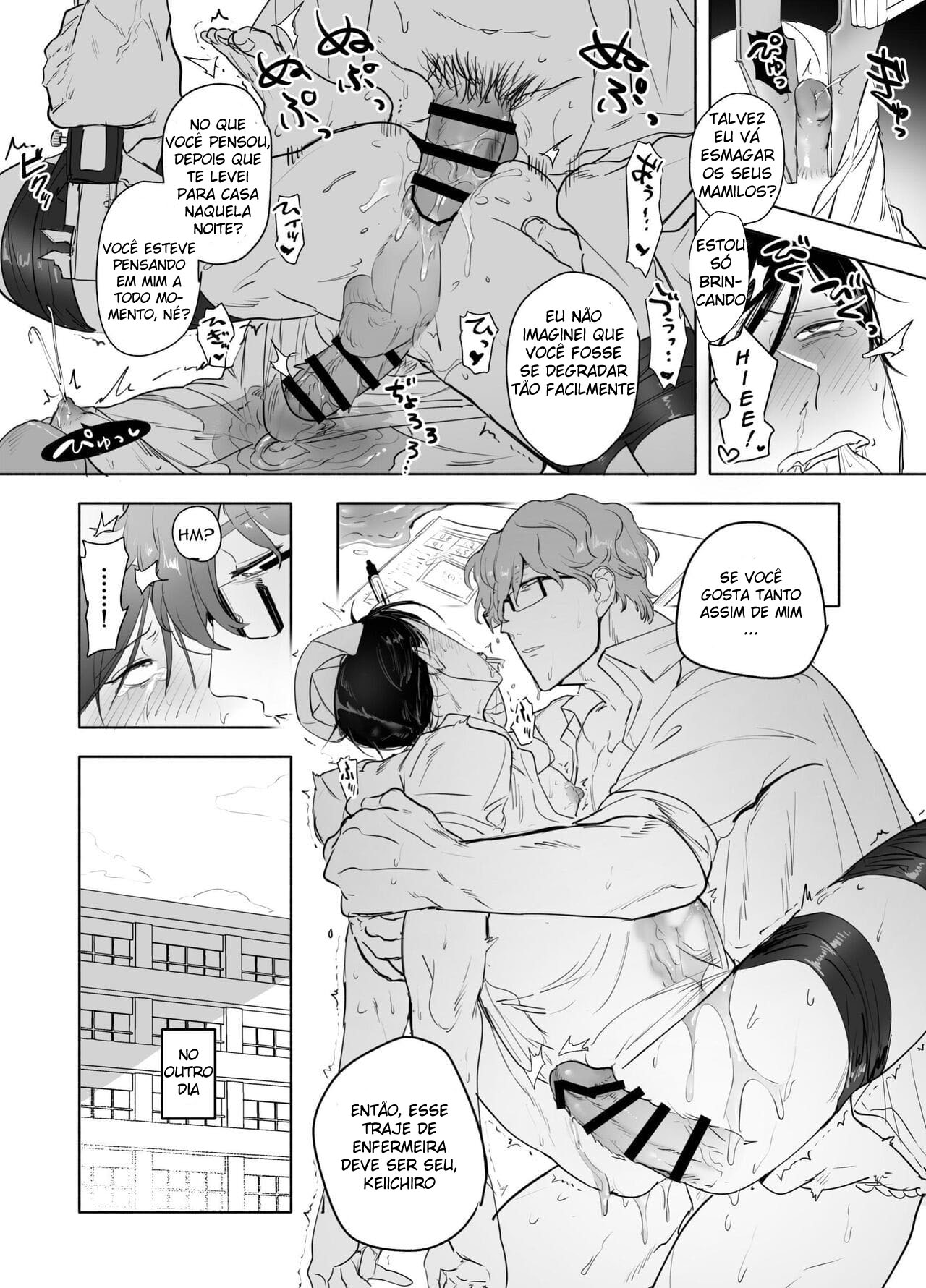 Keiichirou Se Veste de Cosplay de Enfermeira para um Professor Pervertido na Sala do Conselho Estudantil! - Página 32